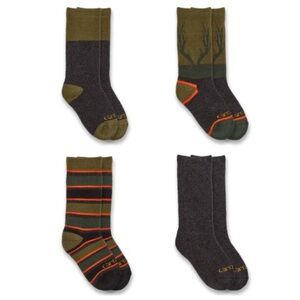 Carhartt Boy's Heavyweight Crew Sock 4-Pack